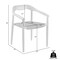 Armen Living Santo Indoor Outdoor Stackable Dining Chair in Eucalyptus Wood with Charcoal Rope, PK2 LCSASICHR - alternate 7